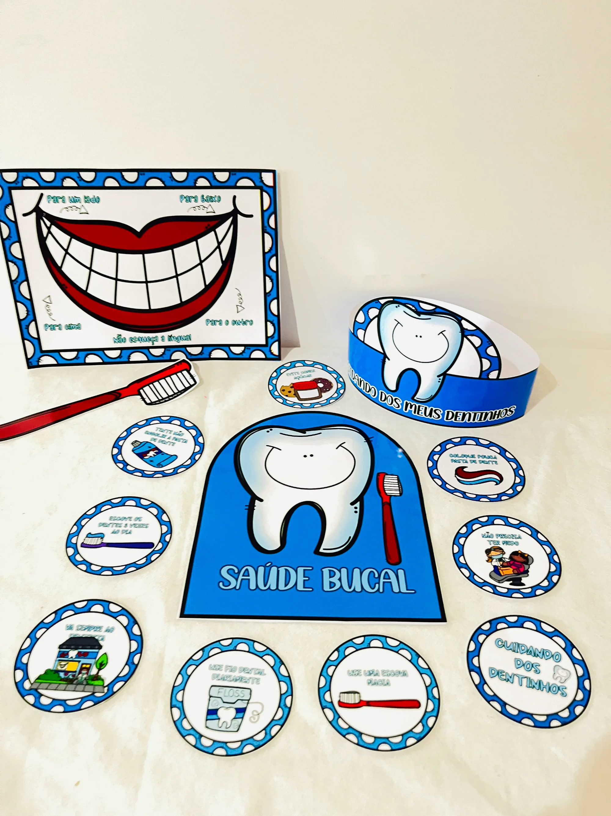 Saúde Bucal Infantil: Atividades Educativas para Imprimir e Aprender — amostra 1: Material pedagógico sobre saúde bucal…