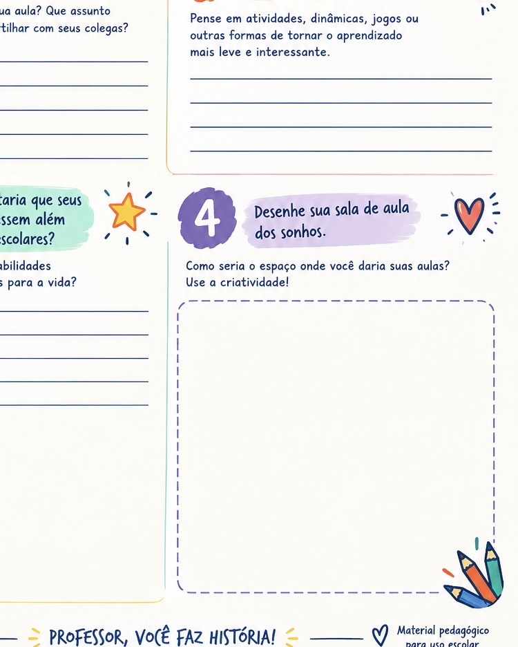 Se Eu Fosse Professor: Atividades para Imprimir — amostra 2: Kit com 3 atividades criativas para o Dia dos Professores,…