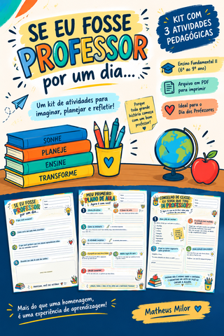 Se Eu Fosse Professor: Atividades para Imprimir — capa do material