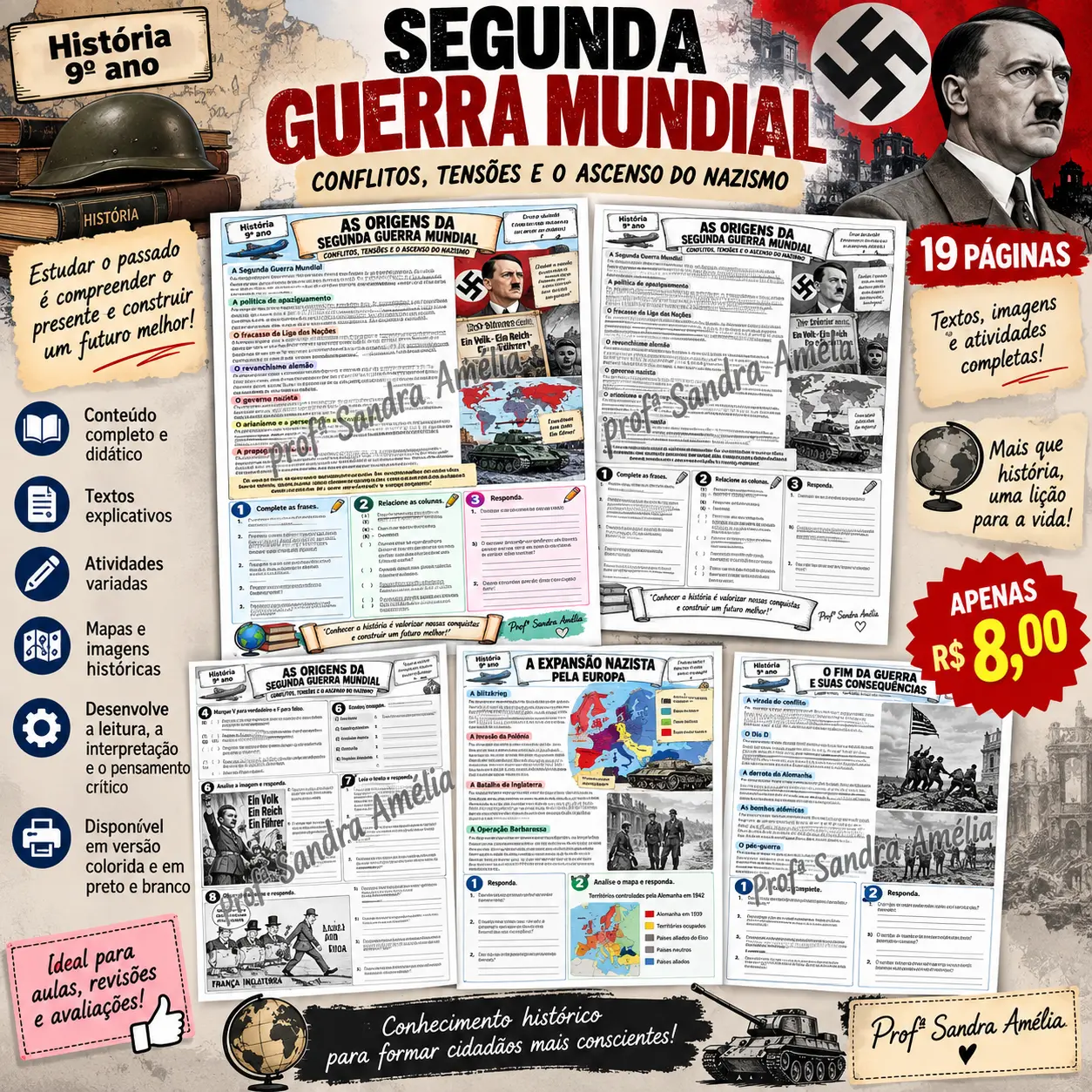 Segunda Guerra Mundial – PDF para Imprimir — História para Fundamental II (6º–9º): Material Pedagógico – Segunda Guerra…
