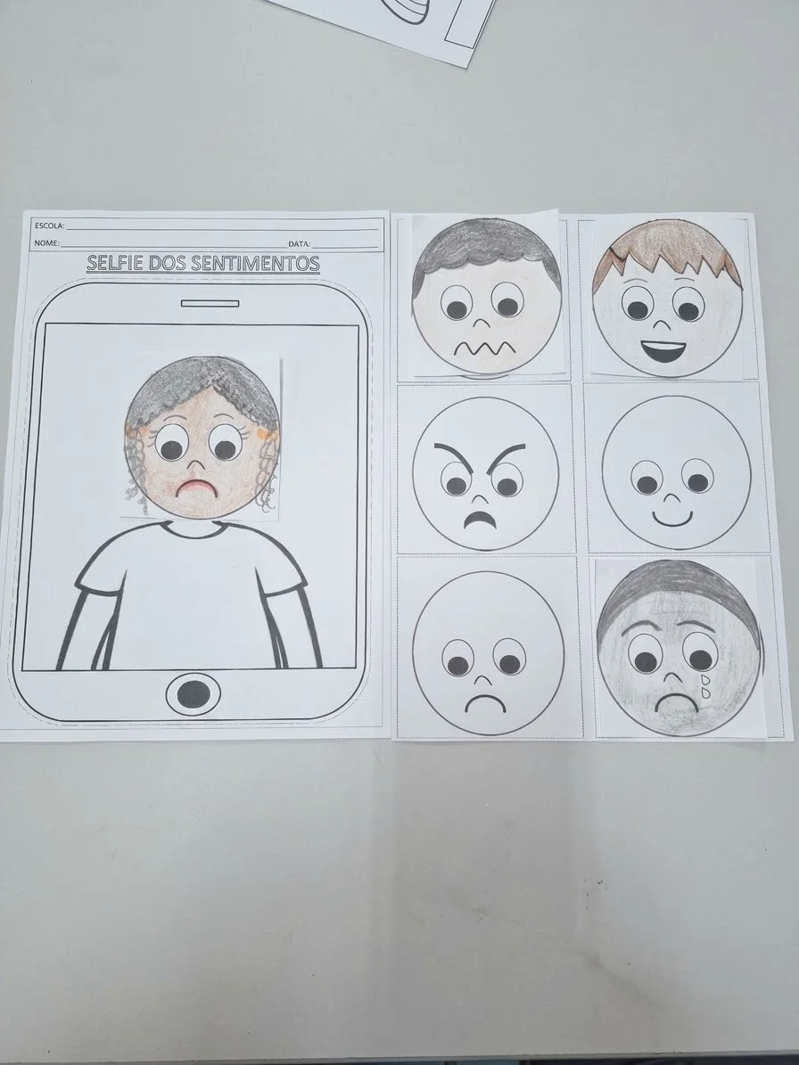📱SELFIE DOS SENTIMENTOS- Para Trabalhar Sentimentos e Emoções na Escola - EM PDF — amostra 2: 📸 SELFIE DOS SENTIMENTOS:…