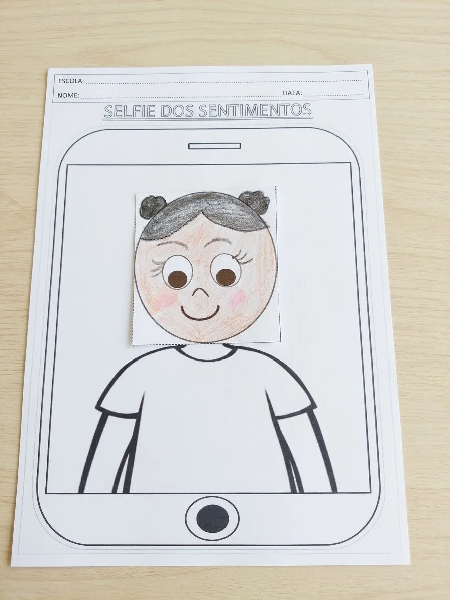 📱SELFIE DOS SENTIMENTOS- Para Trabalhar Sentimentos e Emoções na Escola - EM PDF — amostra 3: 📸 SELFIE DOS SENTIMENTOS:…