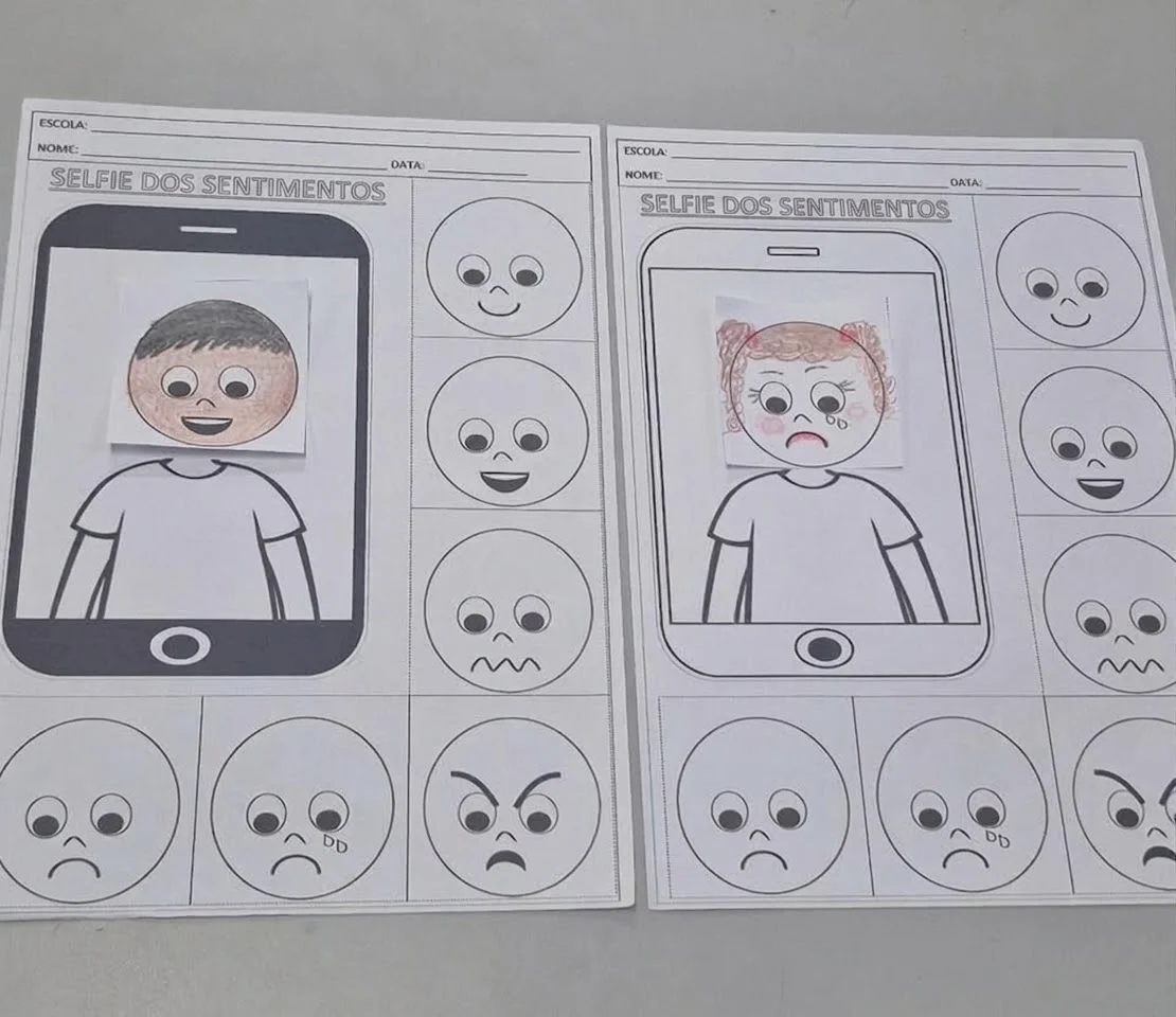 📱SELFIE DOS SENTIMENTOS- Para Trabalhar Sentimentos e Emoções na Escola - EM PDF — amostra 5: 📸 SELFIE DOS SENTIMENTOS:…