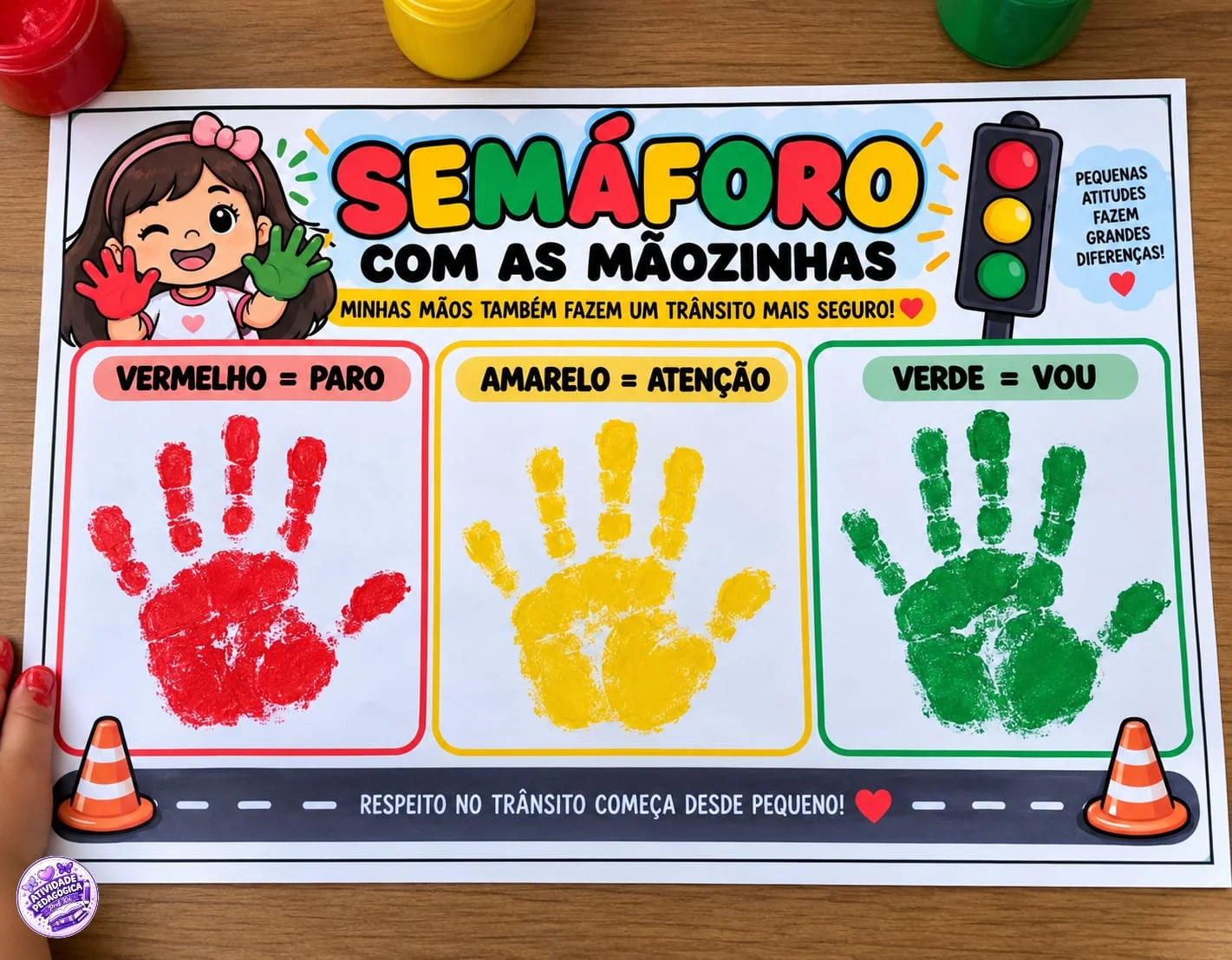 SEMÁFORO COM AS MÃOZINHAS – MATERNAL — capa do material