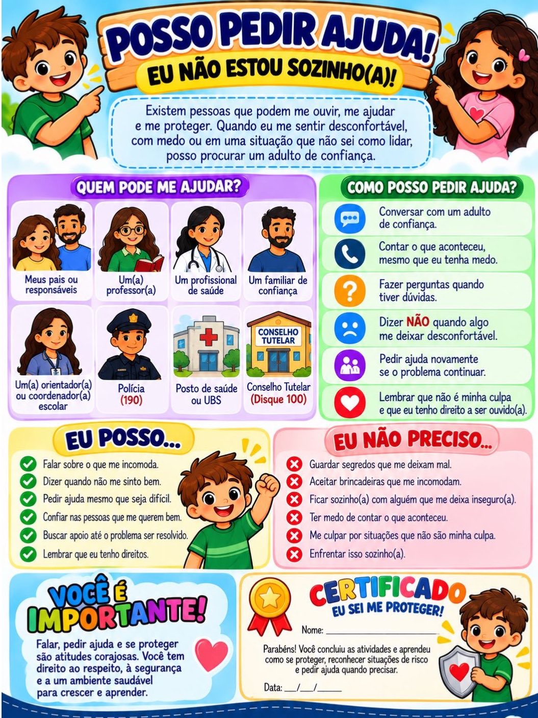 Semáforo da Proteção: Educação Sexual e Autoproteção Infantil — amostra 5: Kit lúdico de educação sexual e autoproteção…