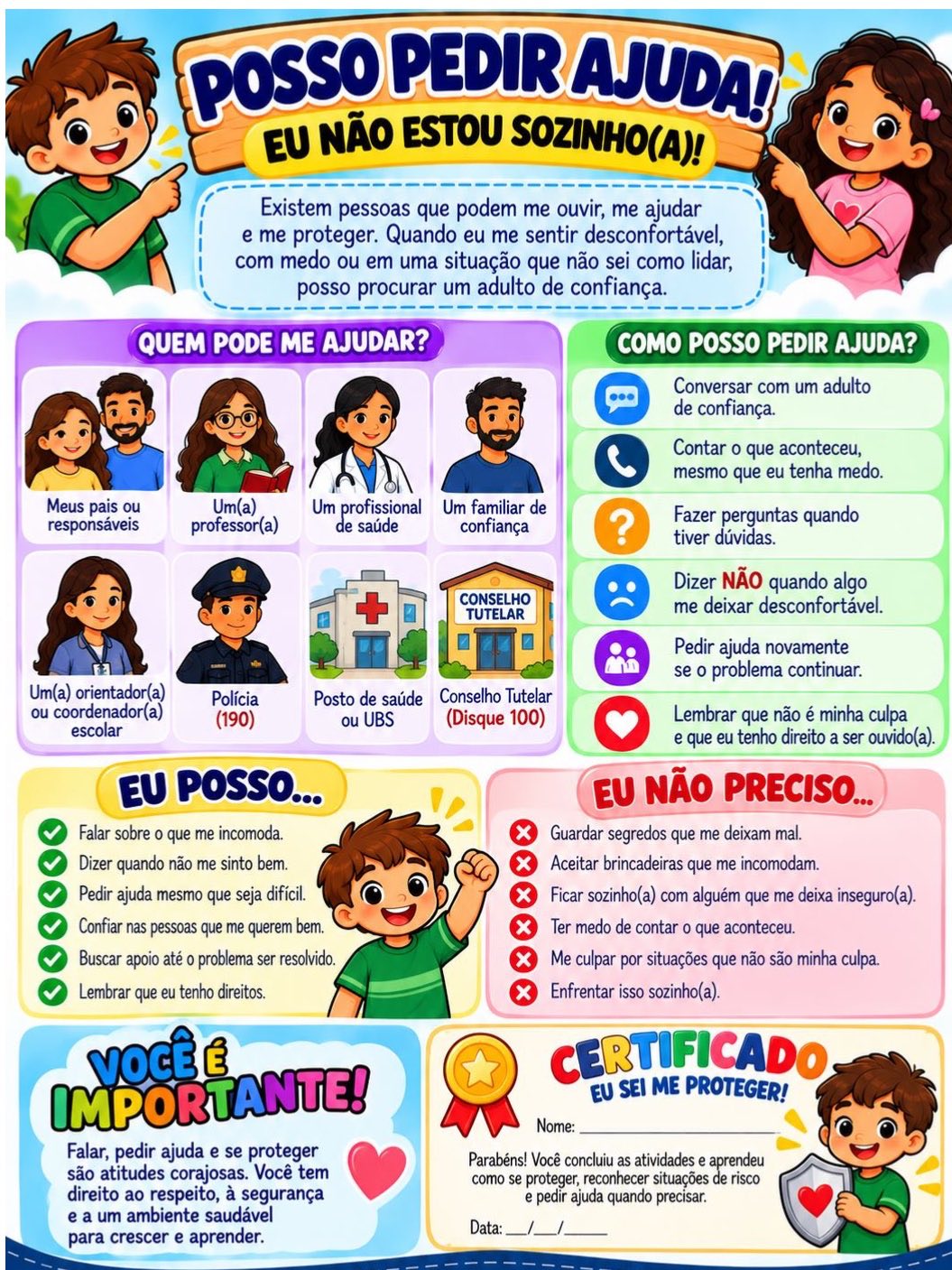 Semáforo da Proteção: Educação Sexual e Autoproteção Infantil — amostra 7: Kit lúdico de educação sexual e autoproteção…