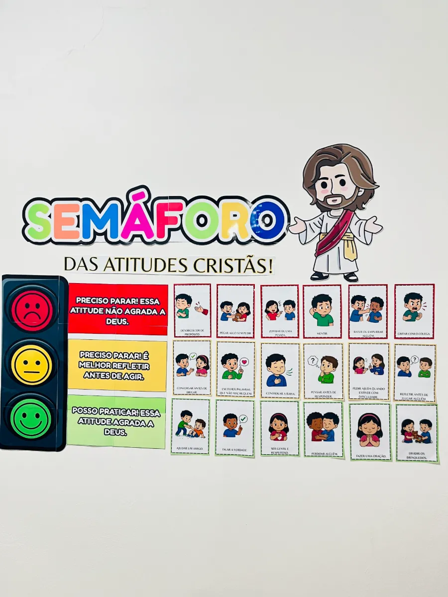 Semáforo das Atitudes Cristãs - Ensino Religioso — Outros para Todas as séries: Um recurso lúdico, colorido e cheio de…
