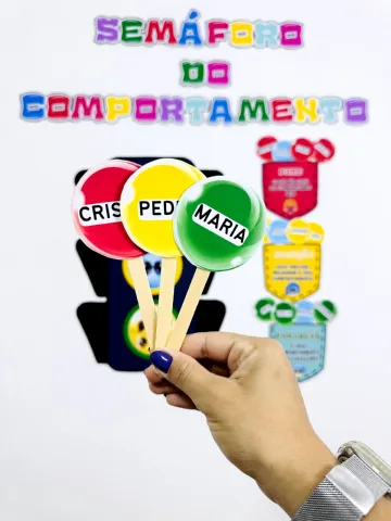 Semáforo do Comportamento - ENSINO FUNDAMENTAL — amostra 1: 🚦💛 SEMÁFORO DO COMPORTAMENTO 💚💙