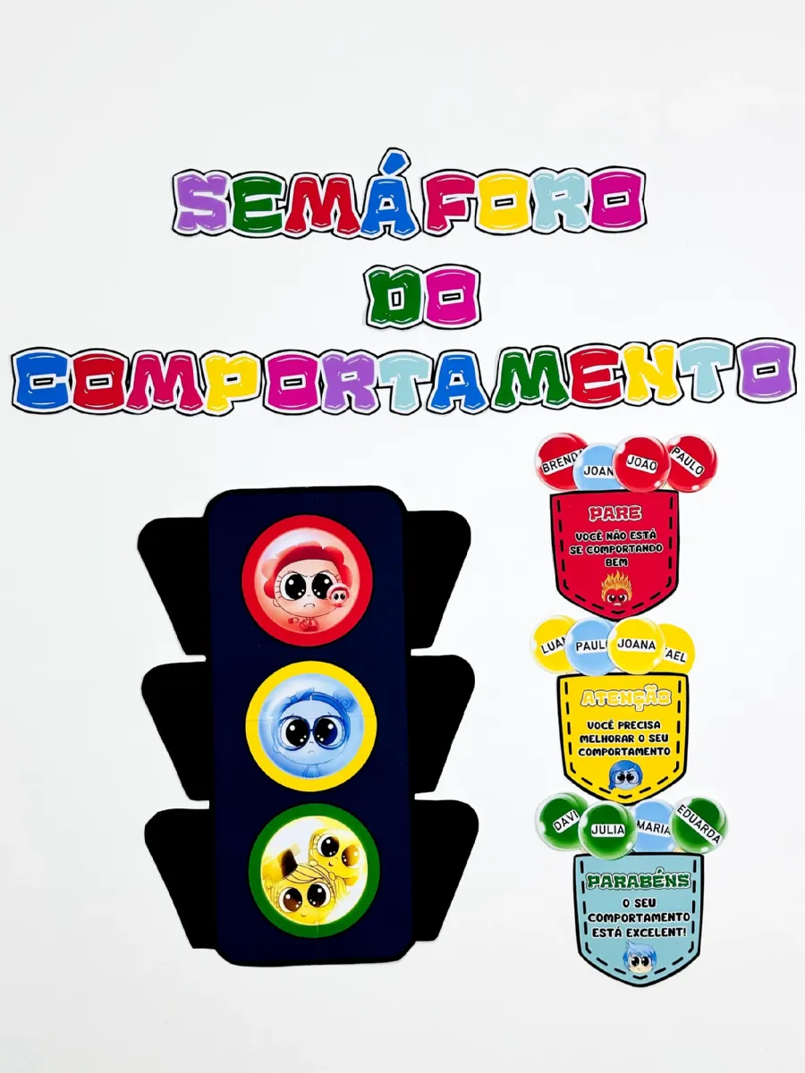 Semáforo do Comportamento - ENSINO FUNDAMENTAL — Atividades para Todas as séries: Letreiro “Semáforo do Comportamento”…