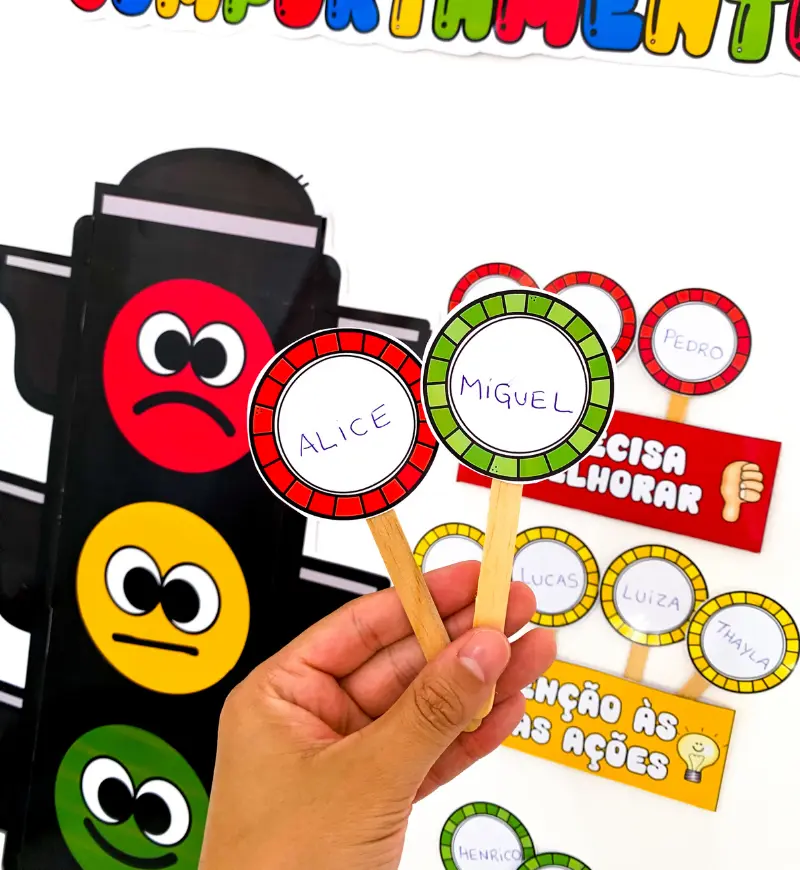 Semáforo do Comportamento para Educação Infantil e Anos Iniciais — amostra 3: Como usar em sala de aula