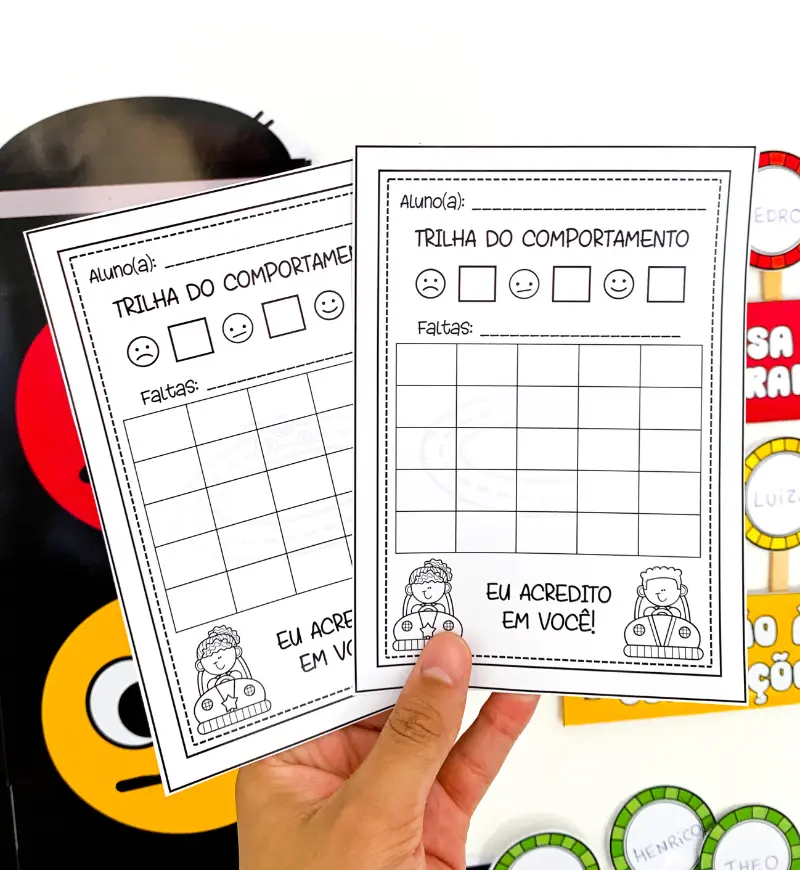Semáforo do Comportamento para Educação Infantil e Anos Iniciais — amostra 5: Apoie os combinados da turma com um recurso…