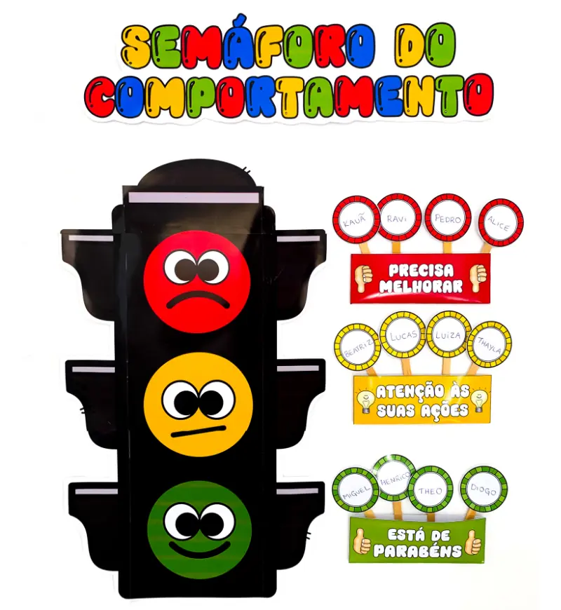 Semáforo do Comportamento para Educação Infantil e Anos Iniciais — Jogos pedagógicos para Educação Infantil: Apoie os…