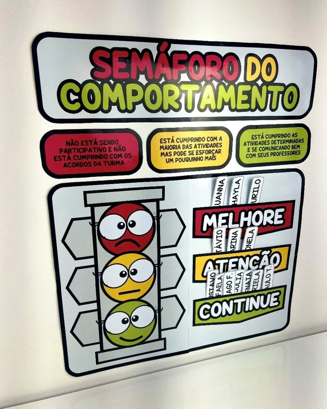 Semáforo do comportamento – PDF para Imprimir — amostra 1: O que vem no material