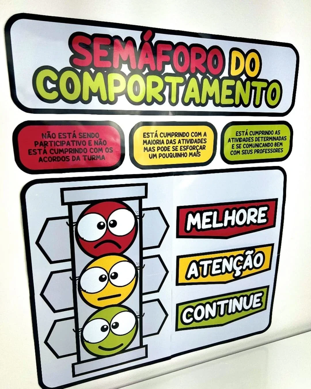 Semáforo do comportamento – PDF para Imprimir — amostra 5: Que tal tornar o acompanhamento do comportamento das crianças…