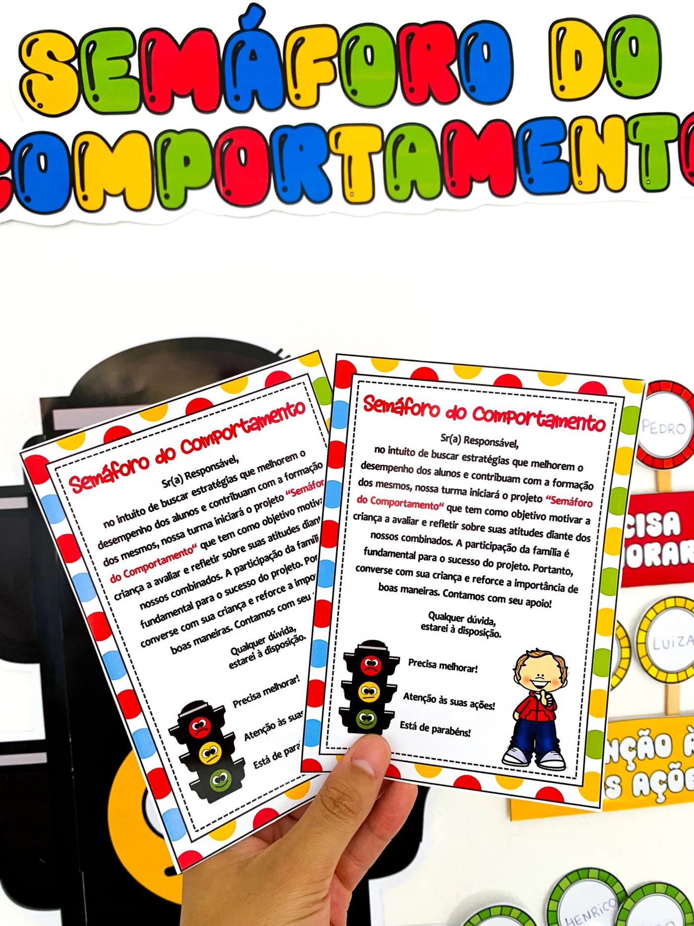 Semáforo do comportamento — amostra 3: O Semáforo do Comportamento é um recurso pedagógico visual e interativo que auxilia…