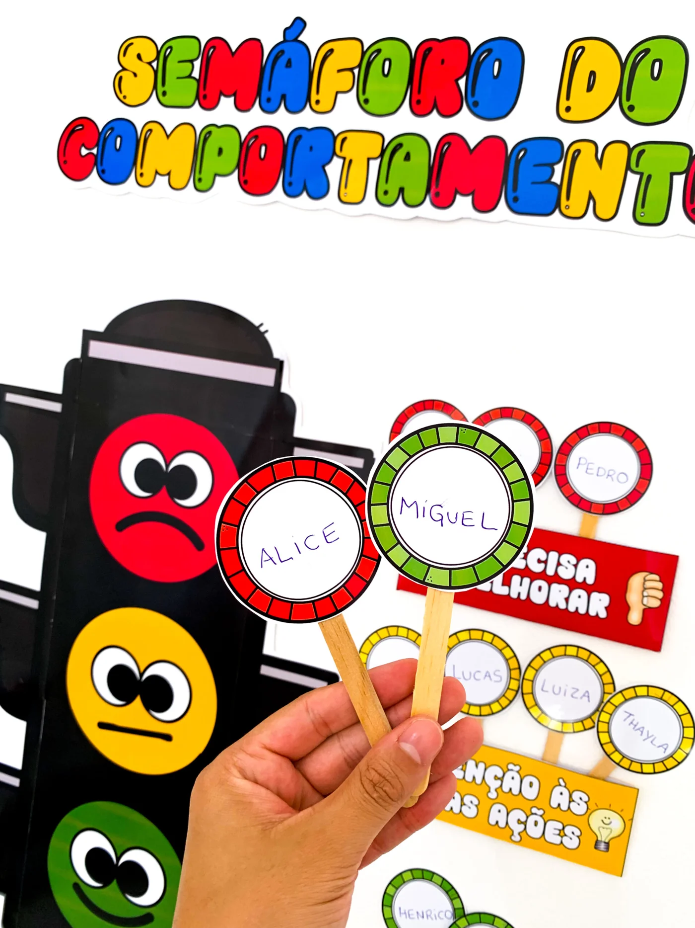 Semáforo do comportamento — amostra 5: O Semáforo do Comportamento é um recurso pedagógico visual e interativo que auxilia…