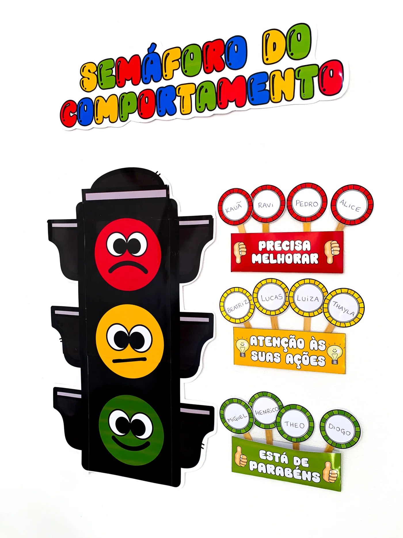 Semáforo do comportamento — amostra 6: O Semáforo do Comportamento é um recurso pedagógico visual e interativo que auxilia…