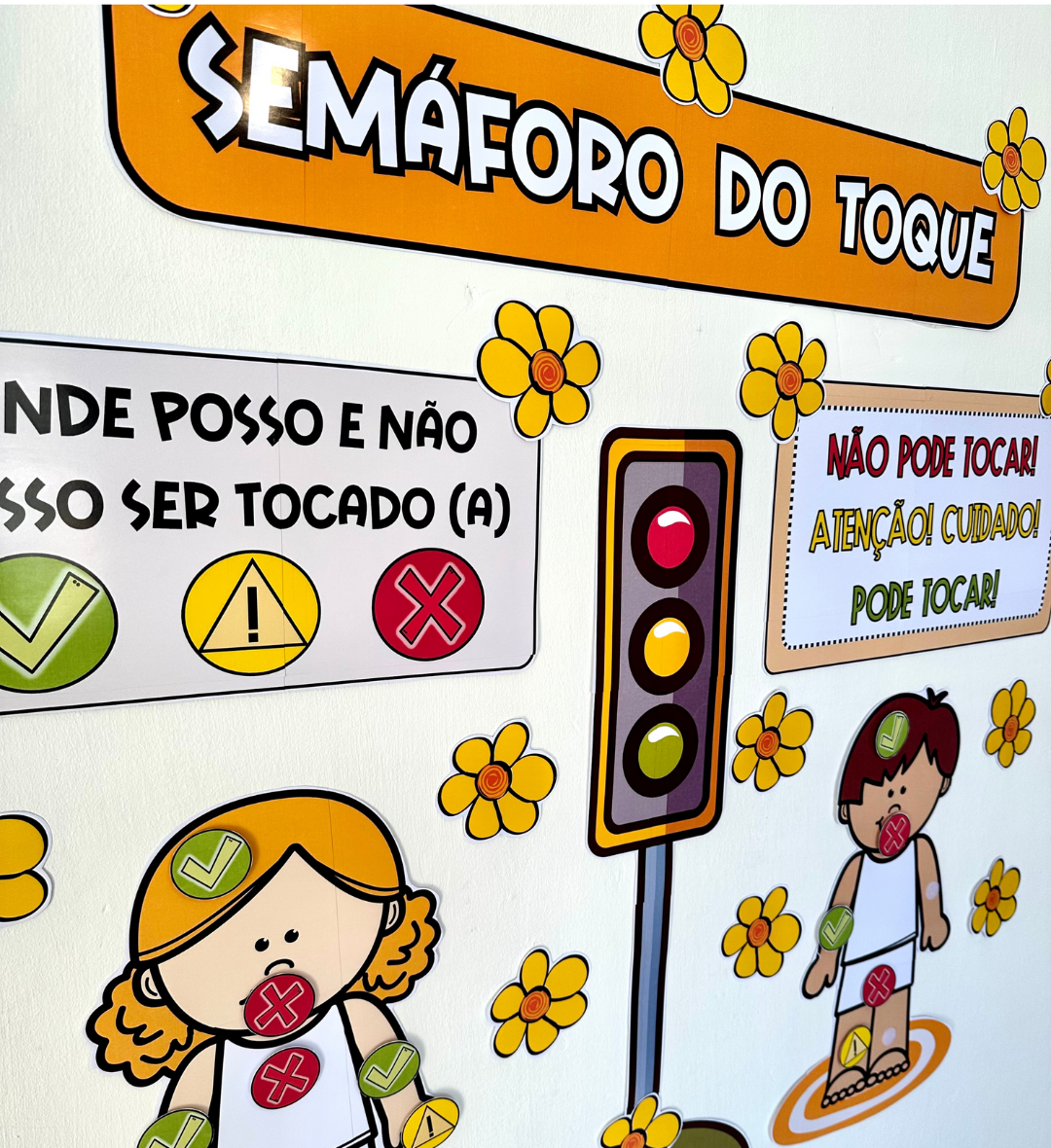 Semáforo do Toque Interativo: Painel em PDF para Imprimir — amostra 3: Como usar em sala de aula