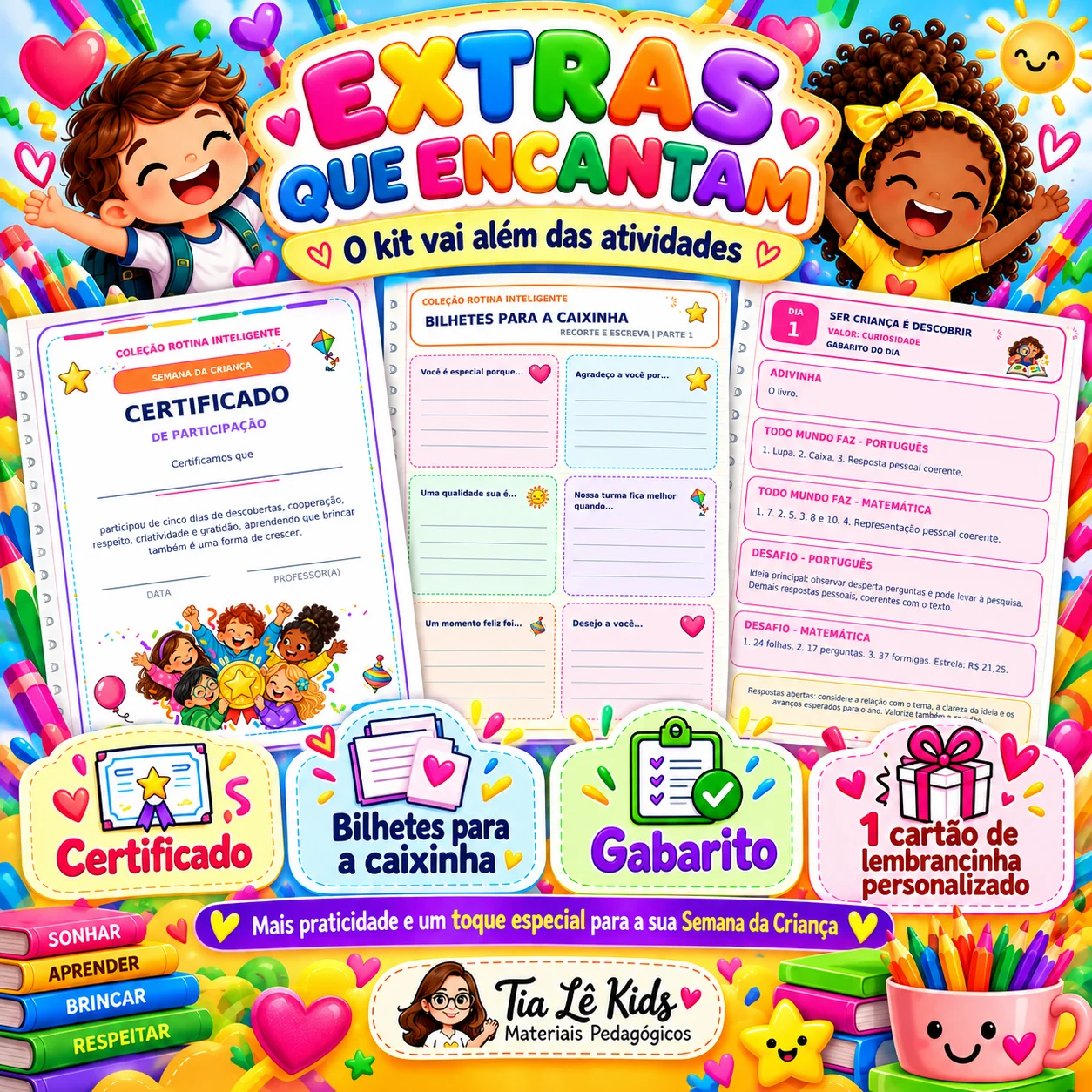 Semana da Criança – Rotina Inteligente 1º ao 5º Ano — amostra 3: Propostas da semana