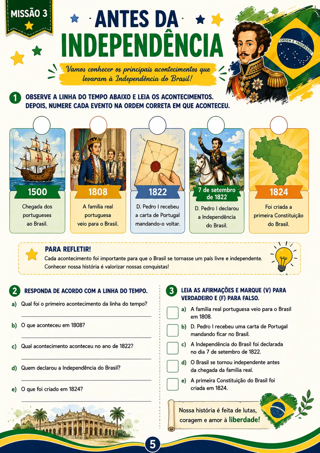 Semana da Pátria – 4º e 5º Ano | Kit com 11 Atividades — amostra 7: Material completo e colorido com 11 atividades prontas…