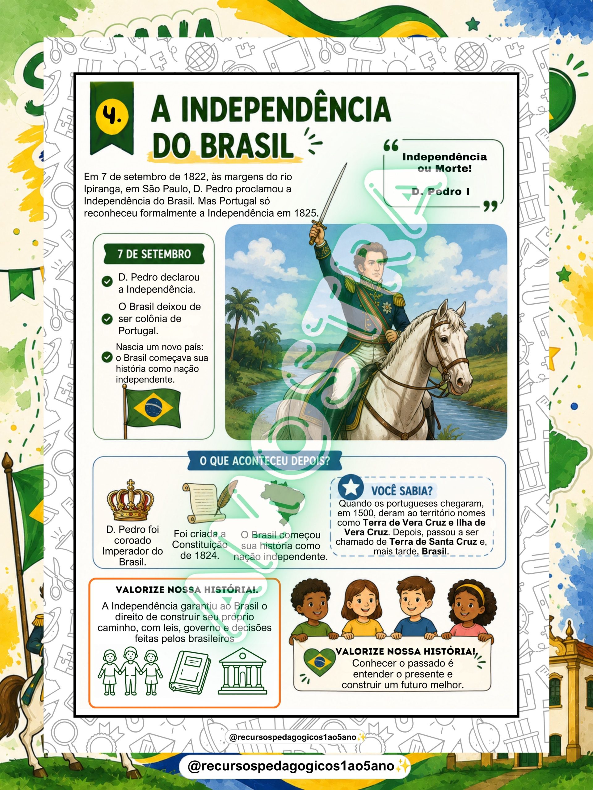 Semana da Pátria Kit 2 – Processo de Independência do Brasil – PDF para Imprimir — amostra 1: Sobre o Semana da Pátria Kit…