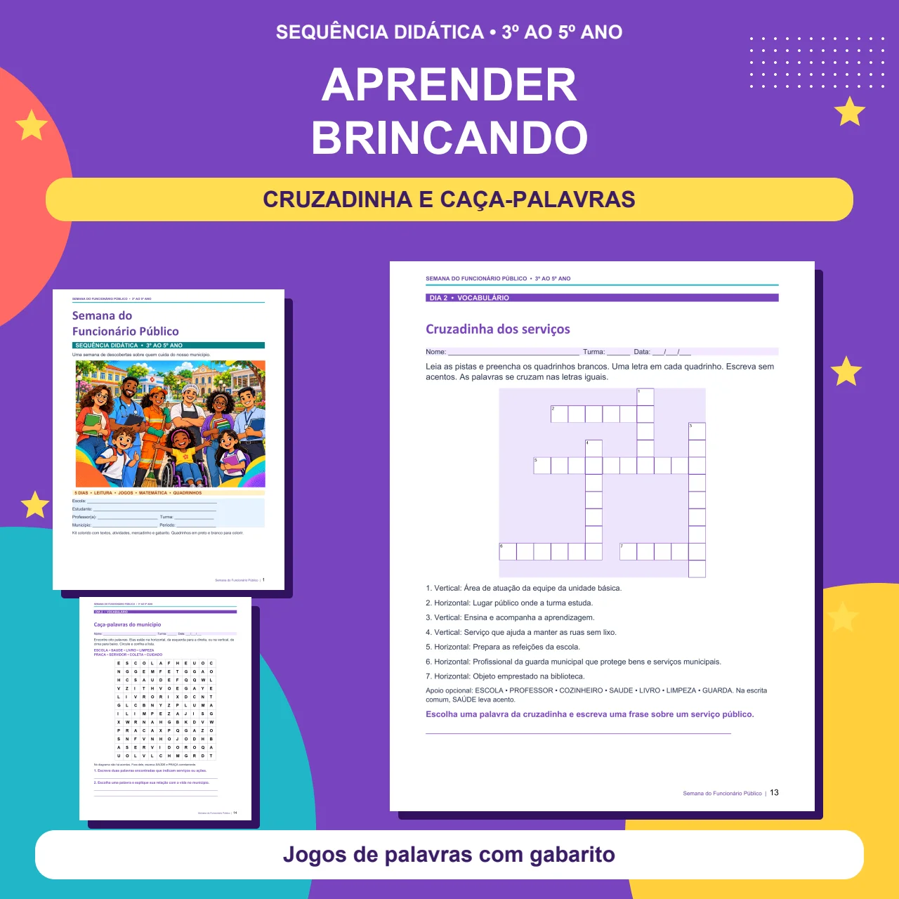 Semana do Funcionário Público | Sequência Didática | 3º ao 5º Ano — amostra 1: Quem ajuda a cuidar do nosso município?…