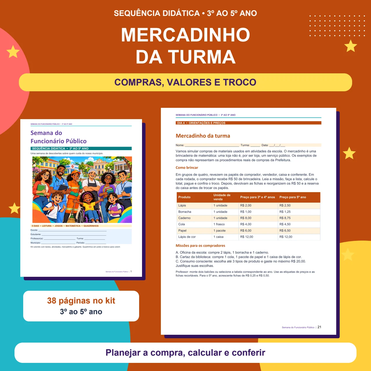 Semana do Funcionário Público | Sequência Didática | 3º ao 5º Ano — amostra 3: PÚBLICO INDICADO