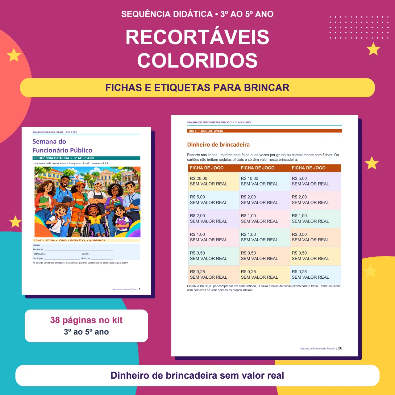 Semana do Funcionário Público | Sequência Didática | 3º ao 5º Ano — amostra 4: FORMATO E QUANTIDADE