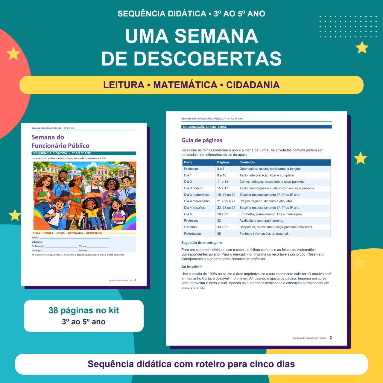 Semana do Funcionário Público | Sequência Didática | 3º ao 5º Ano — amostra 7: A Semana do Funcionário Público reúne…