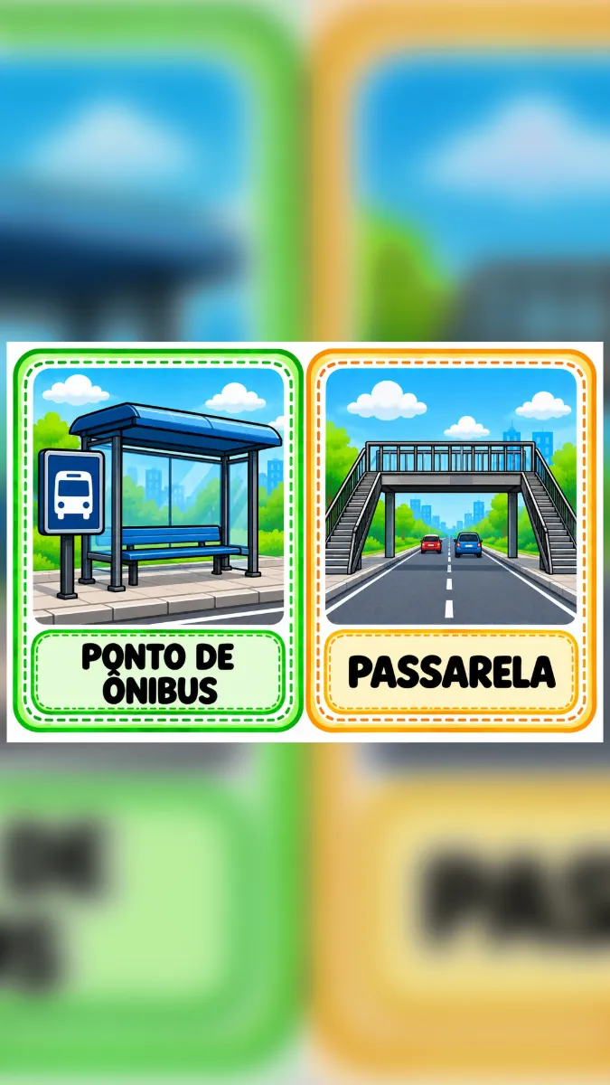 Semana do Trânsito GRATUITO – Kit Trânsito com Painel + 20 Cards — amostra 2: Recurso gratuito para a Semana do Trânsito