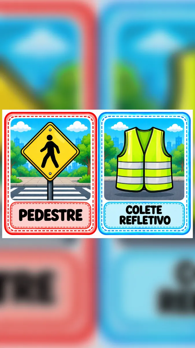 Semana do Trânsito GRATUITO – Kit Trânsito com Painel + 20 Cards — amostra 3: Recurso gratuito para a Semana do Trânsito
