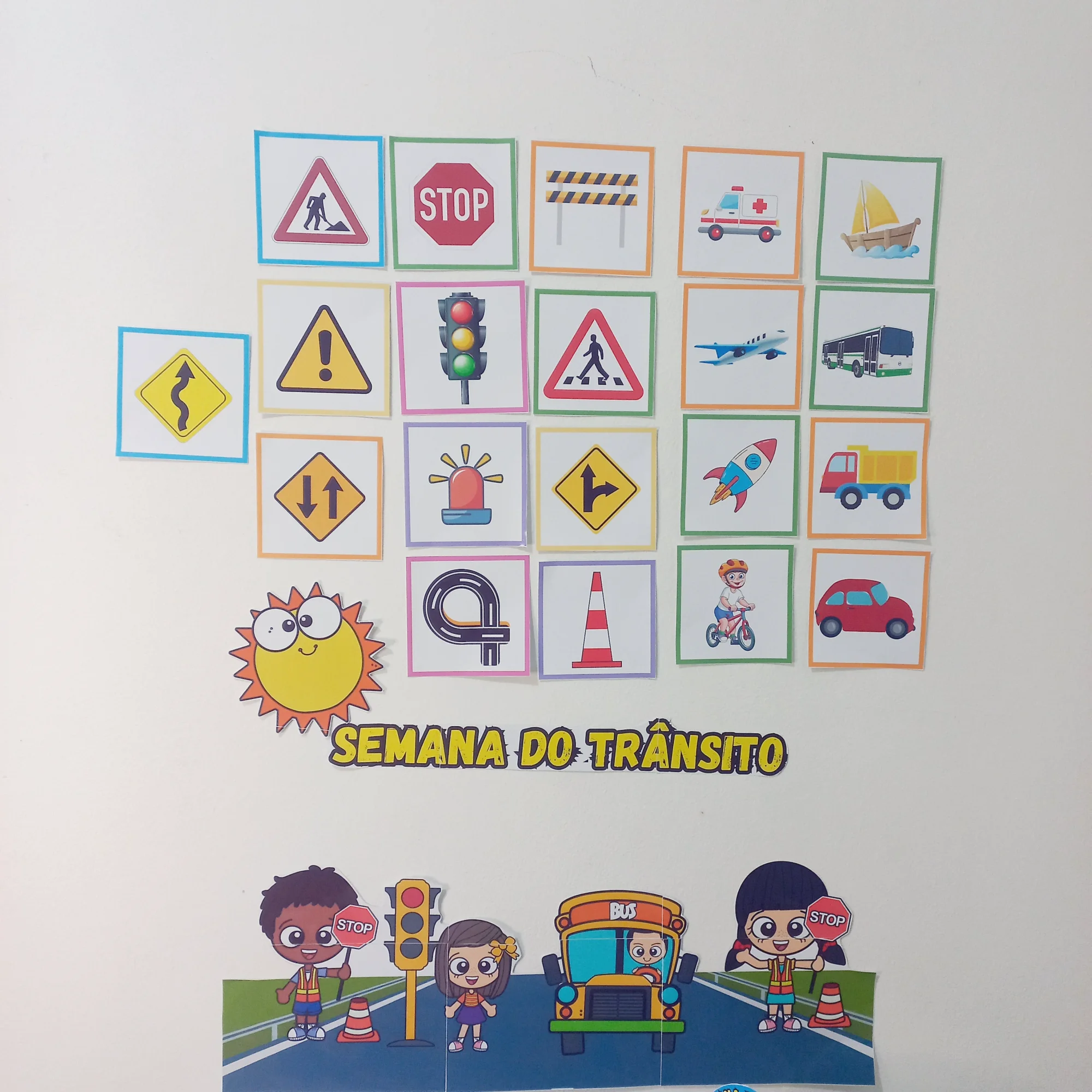 Semana do Trânsito: kit completo com painel, jogos, atividades — amostra 3: Material para trabalhar a Semana do Trânsito…