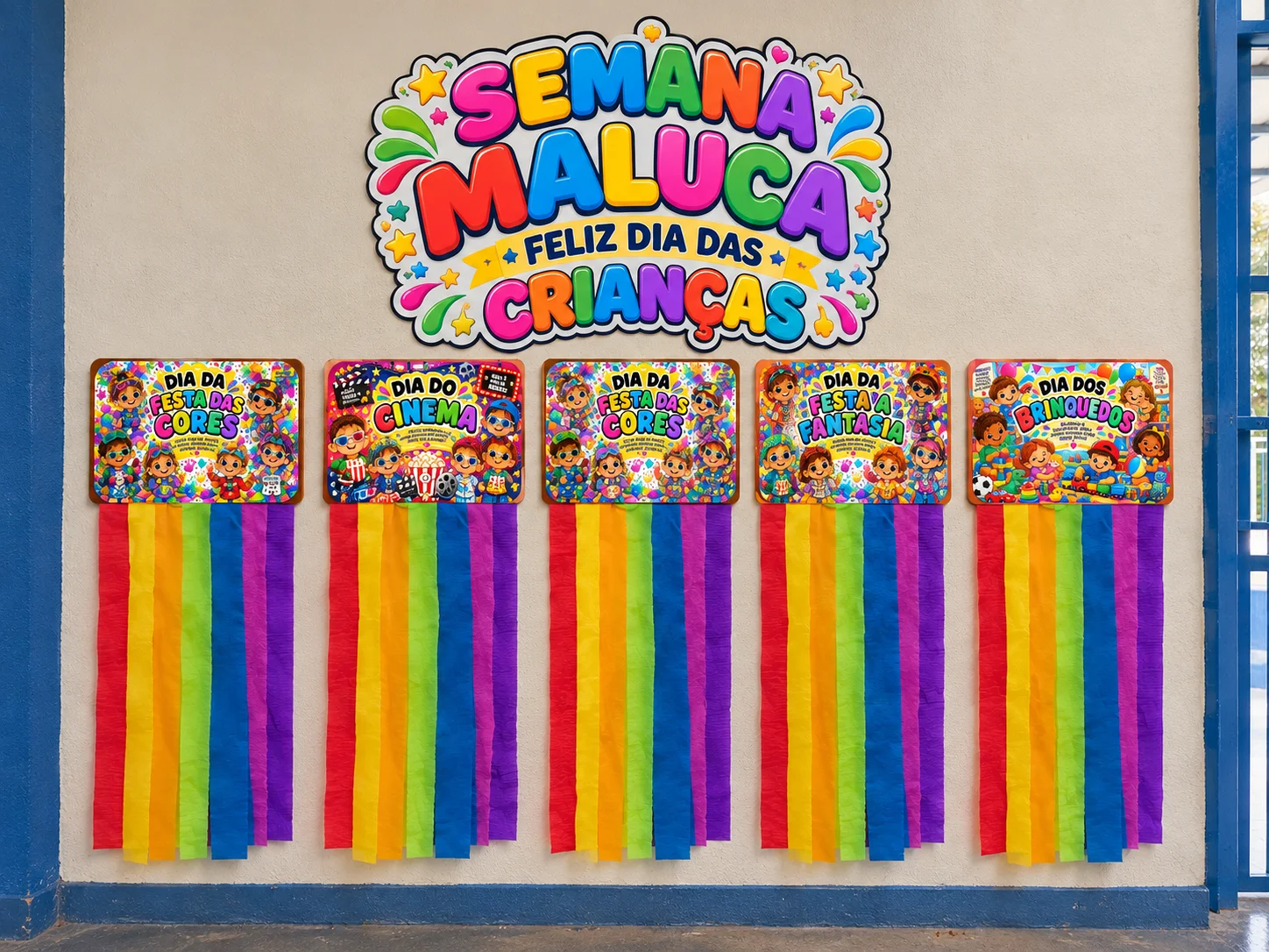 Semana Maluca – Decoração para semana das crianças - PDF — amostra 3: Material para decoração temática da Semana Maluca,…