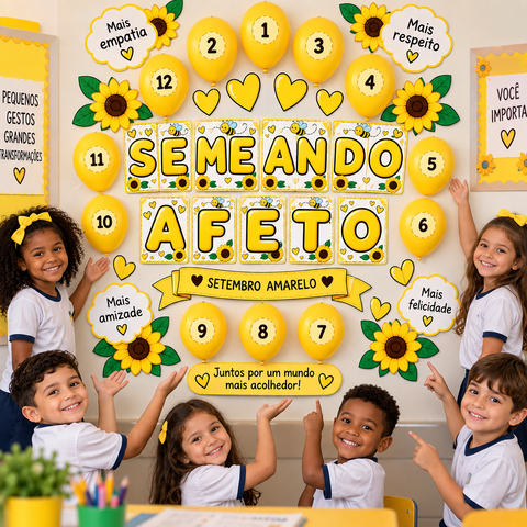 Semeando Afeto – Dinâmica do Setembro Amarelo | Atividade de Empatia e Acolhimento — capa do material