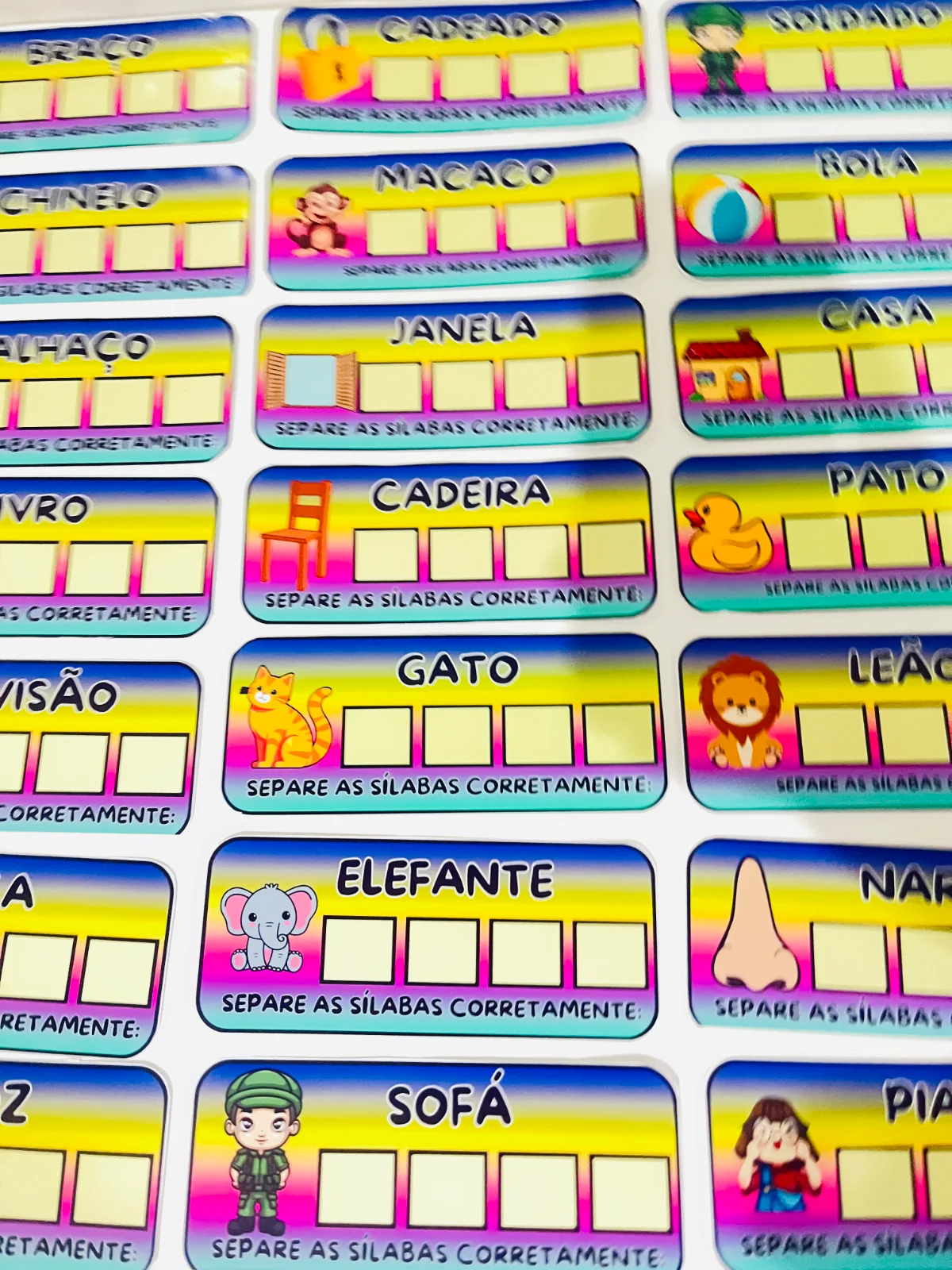 Separação Silábica –| 2º ao 5º Ano – Língua Portuguesa — amostra 2: Separação Silábica para aprender a dividir palavras em…