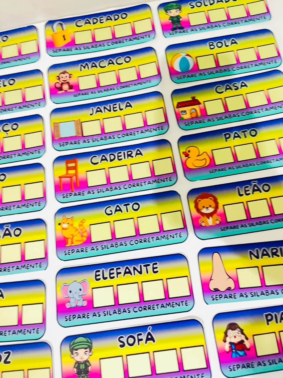 Separação Silábica –| 2º ao 5º Ano – Língua Portuguesa — amostra 3: Separação Silábica para aprender a dividir palavras em…