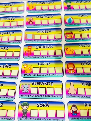 Separe as Sílabas: Atividades de Alfabetização para Imprimir Infantil — amostra 2: Cards Separe as Sílabas: recurso…