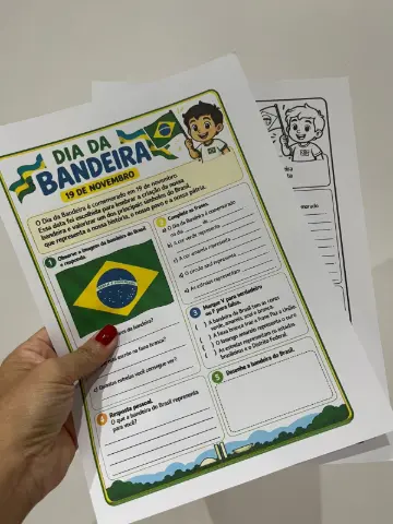 Sequência de Atividades Dia da Bandeira Nacional — amostra 1: O Dia da Bandeira, celebrado em 19 de novembro, é uma…