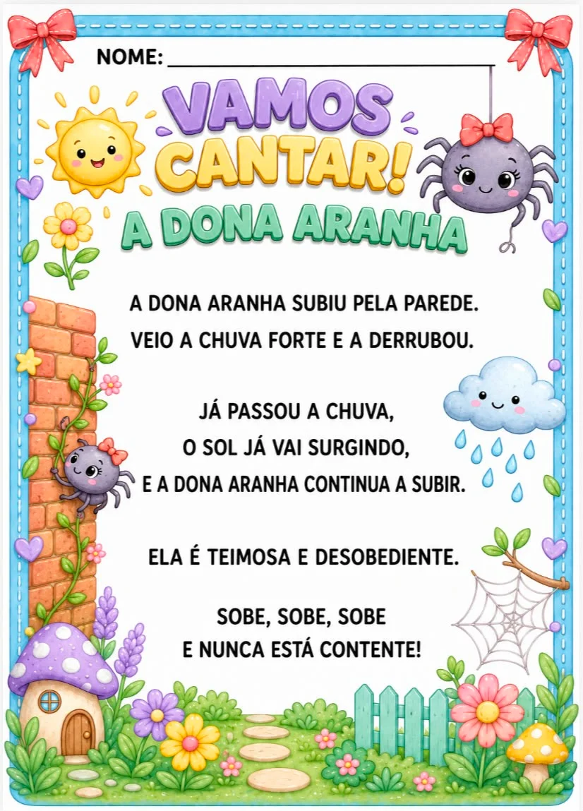 Sequência Didática — A Dona Aranha — amostra 4: Uma sequência didática lúdica e cuidadosamente elaborada para trabalhar a… Sequência Didática — A Dona Aranha — amostra 4: Uma sequência didática lúdica e cuidadosamente elaborada para trabalhar a…
