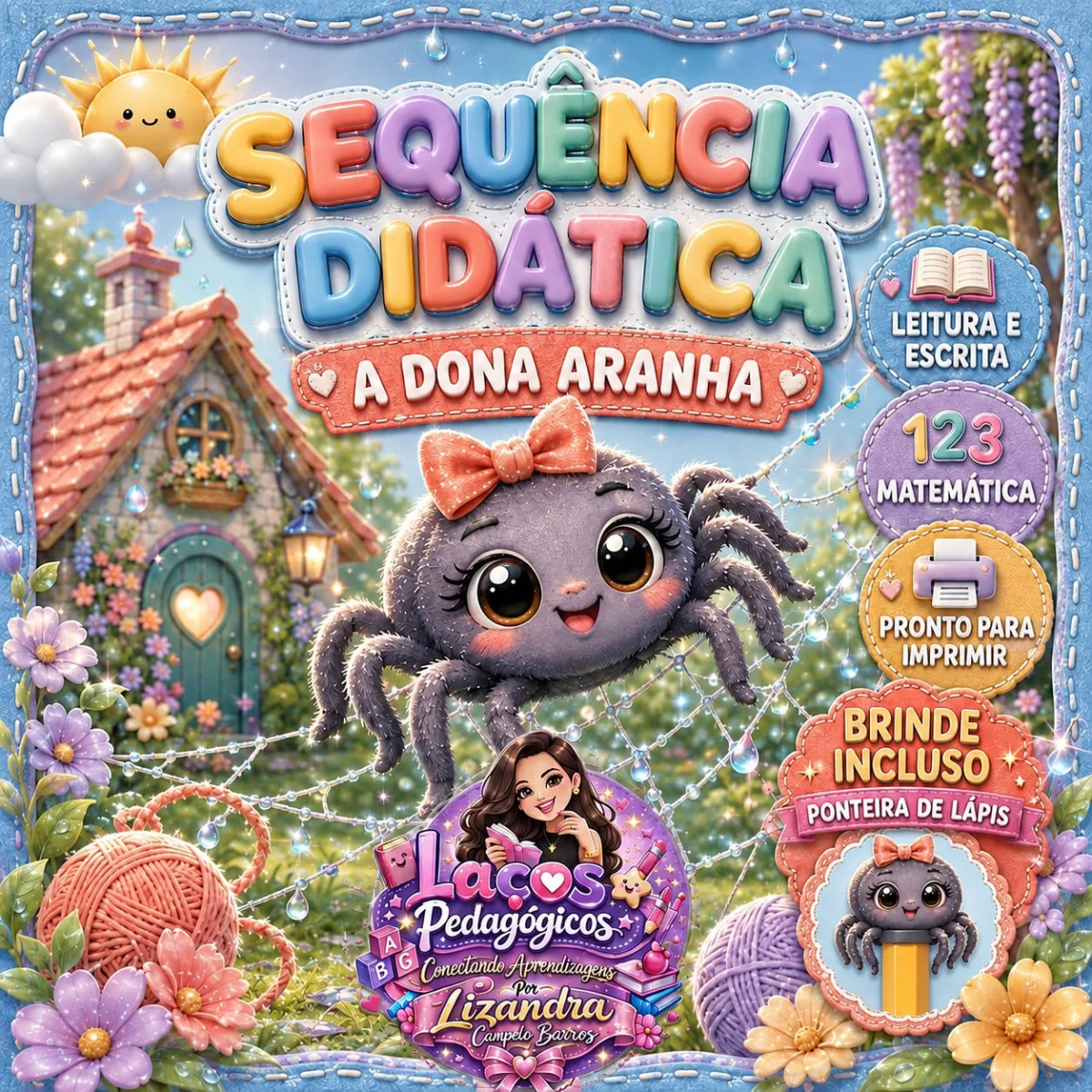 Sequência Didática — A Dona Aranha — capa do material
