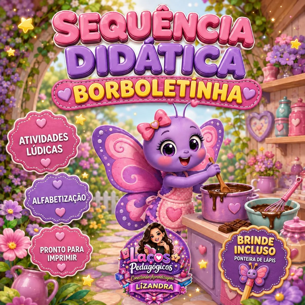 SEQUÊNCIA DIDÁTICA - BORBOLETINHA — Alfabetização para Educação Infantil: Esta sequência didática trabalha a cantiga…