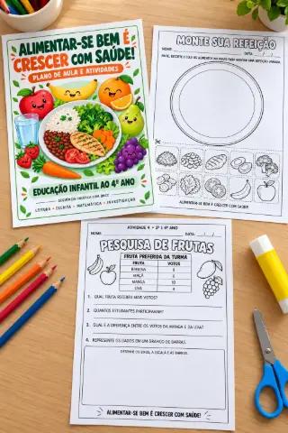 Sequência Didática de Educação Alimentar — amostra 2: Materiais incluídos