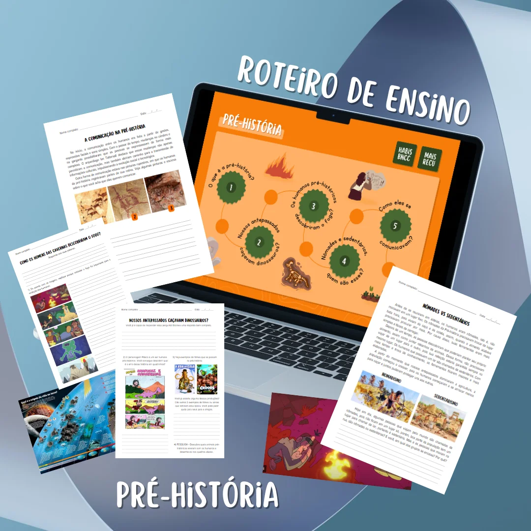 Sequência didática de Pré-História: atividades para imprimir — Português para 5º ano: Pré-História com 5 etapas, passo a…