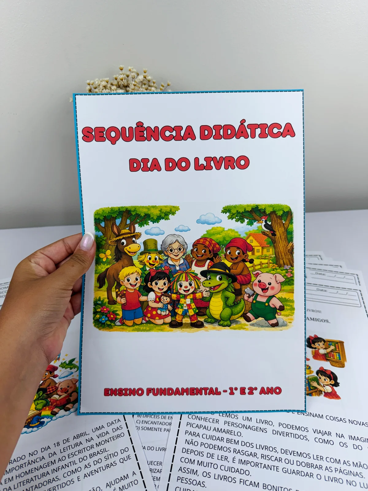 Sequência Didática Dia do Livro – Atividades 1º e 2º Ano (Alfabetização e Leitura) — Alfabetização para 2º ano: Material…