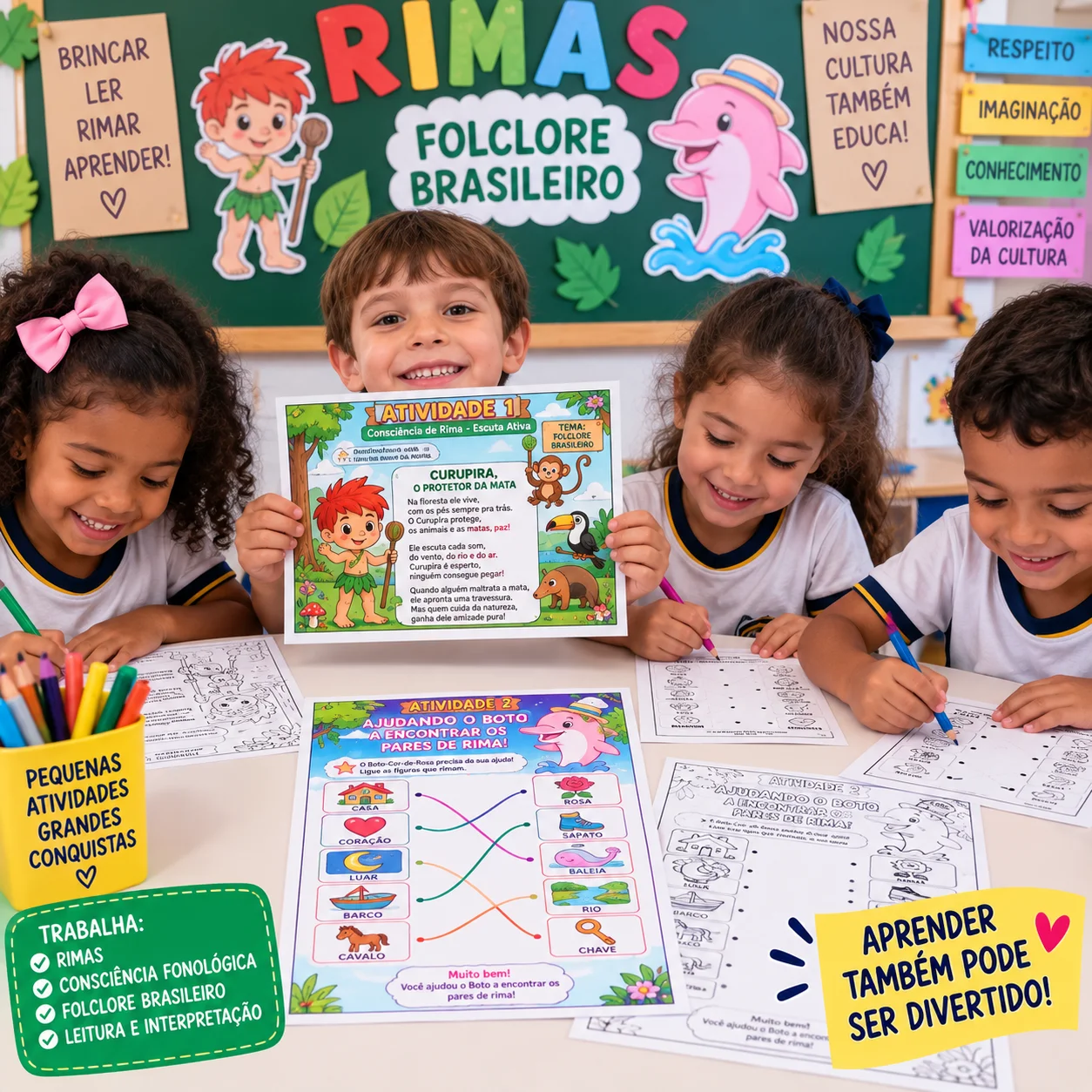 SEQUÊNCIA DIDÁTICA: FOLCLORE BRASILEIRO – CONSCIÊNCIA FONOLÓGICA — amostra 2: ✨ O QUE VOCÊ ENCONTRARÁ NO MATERIAL: