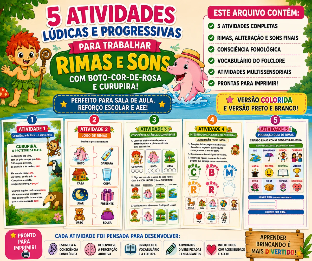 SEQUÊNCIA DIDÁTICA: FOLCLORE BRASILEIRO – CONSCIÊNCIA FONOLÓGICA — Alfabetização para Educação Infantil: Folclore Brasileiro