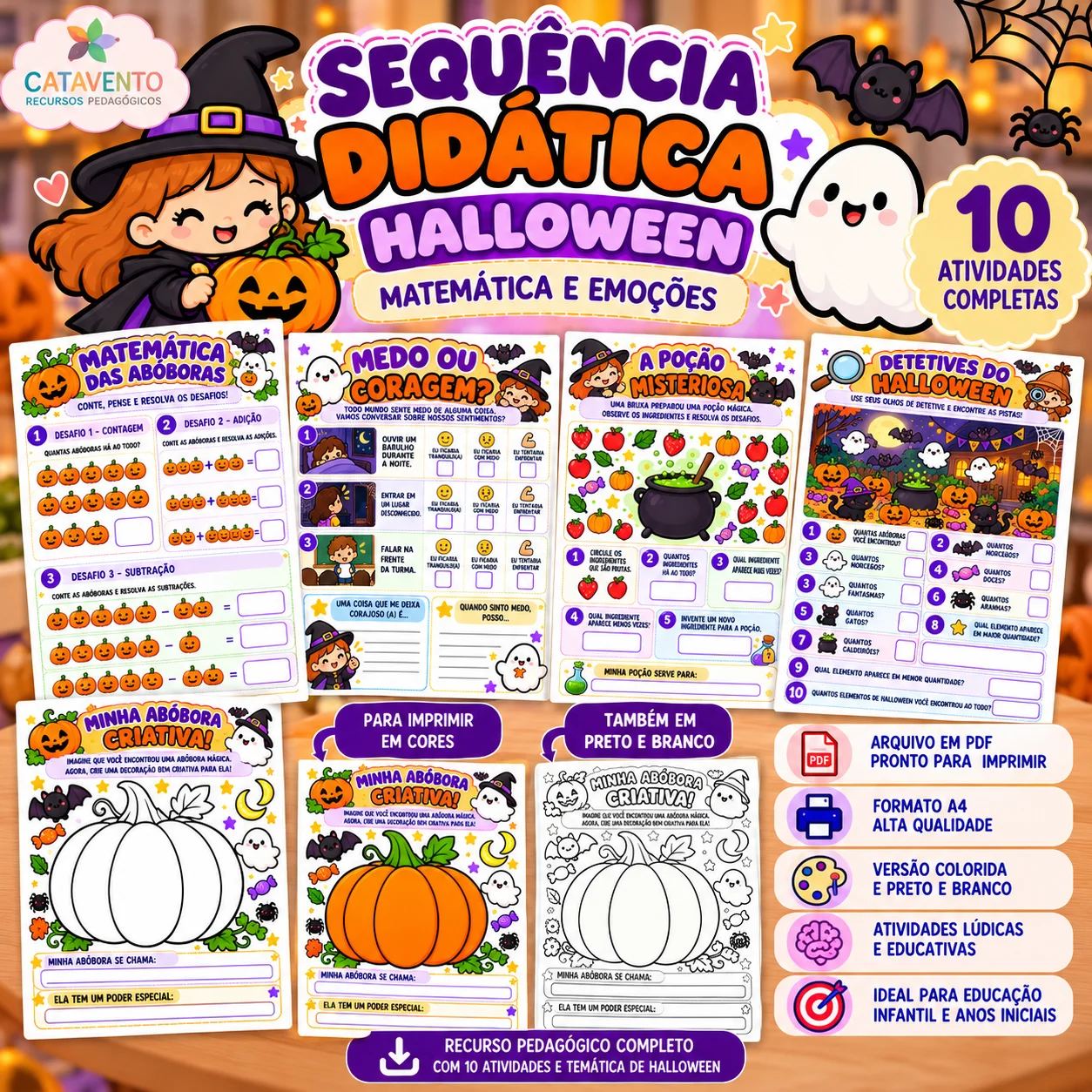 Sequência didática halloween - alfabetização 1° e 2 ° anos — capa do material