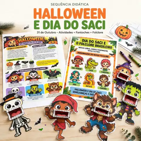 Sequência Didática Halloween e Dia do Saci — capa do material
