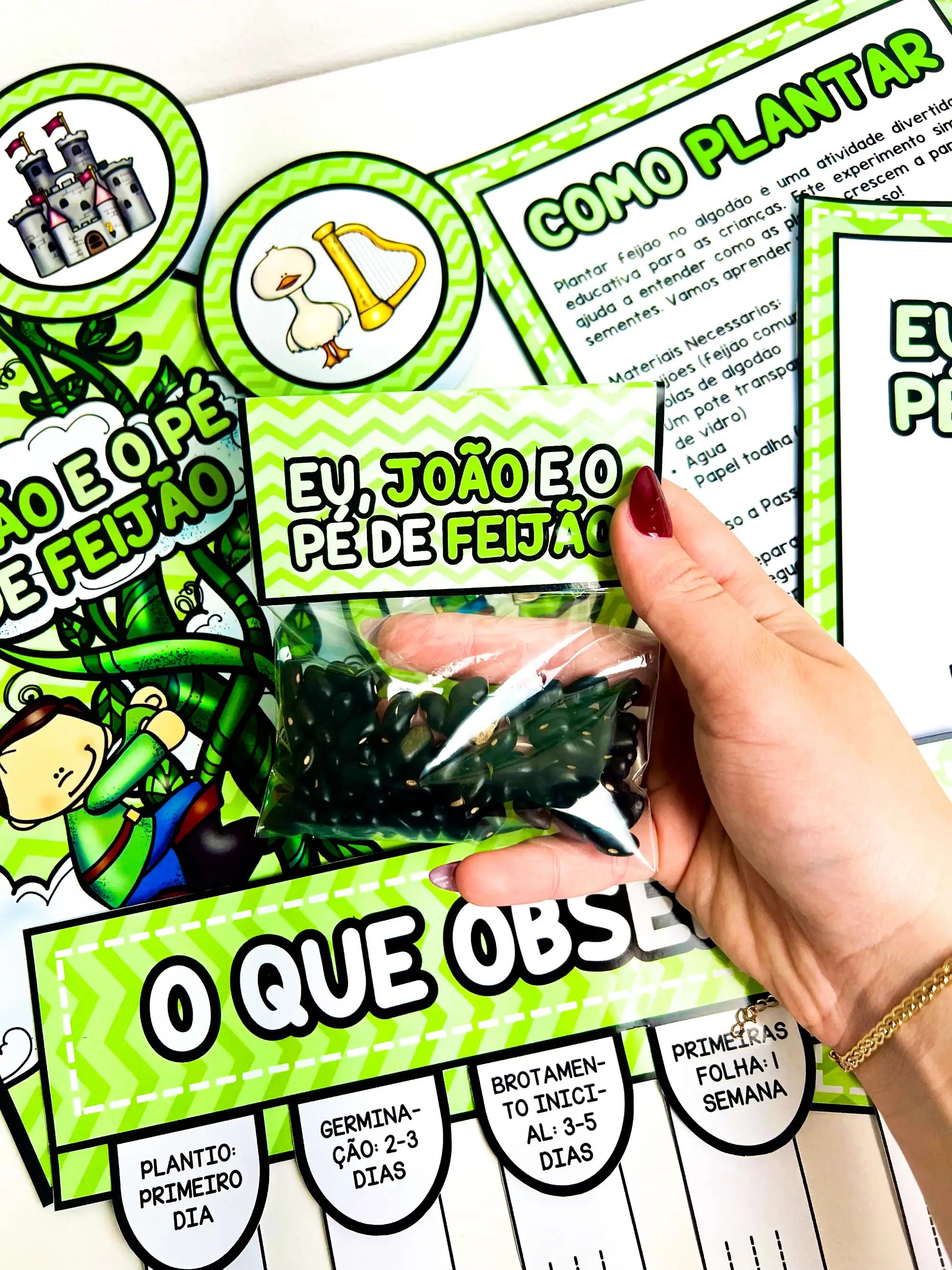 Sequência Didática João e o Pé de Feijão com Germinação — amostra 3: Sequência didática do conto infantil João e o Pé de…