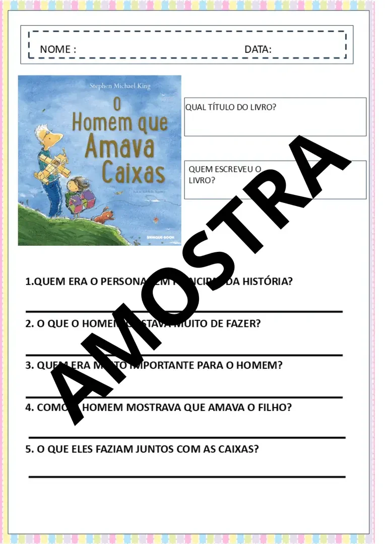 sequência didática +luva de história o homem que amava caixas — amostra 3: O que você encontra neste arquivo:
